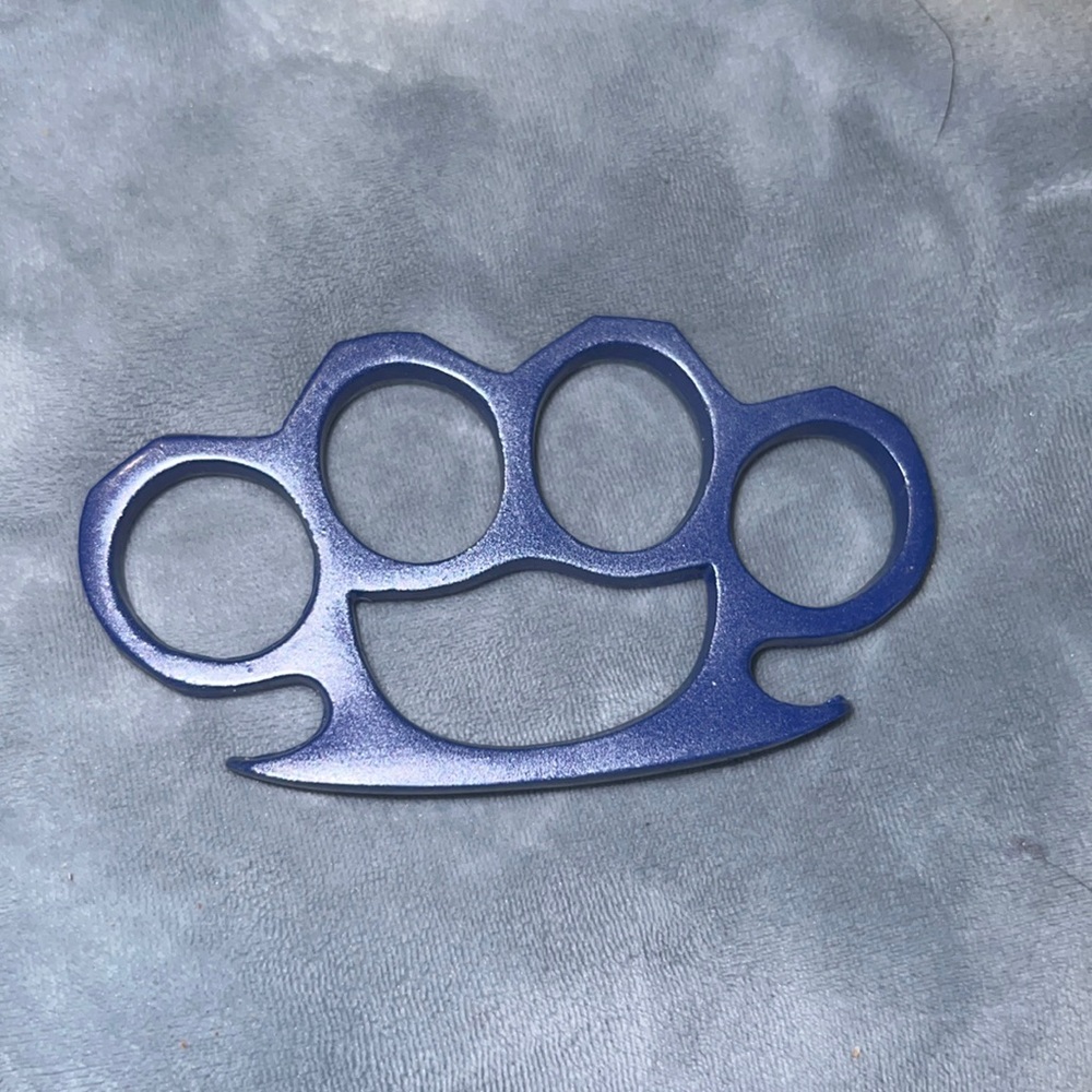 Navy blue brass knuckles